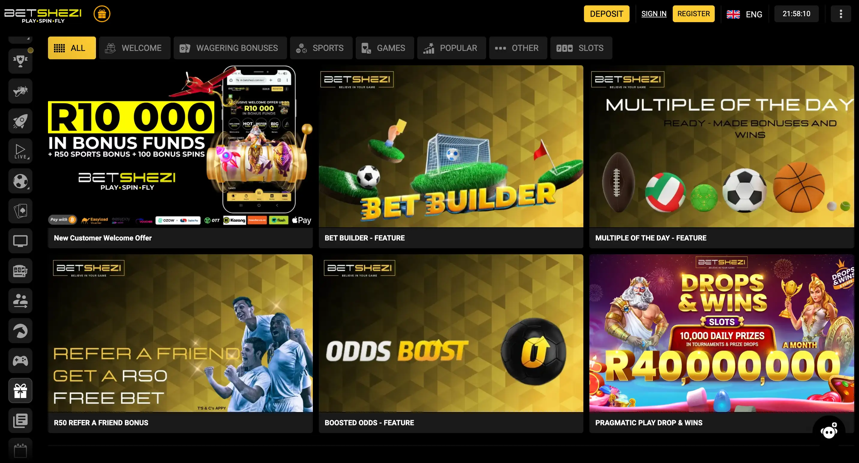 Betshezi Casino Bonuses and Promotions